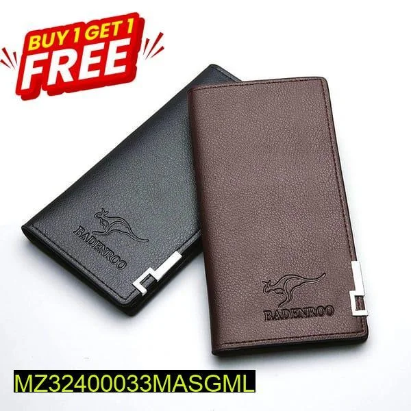 Unisex Vintage Long Fold  Leather Wallet
