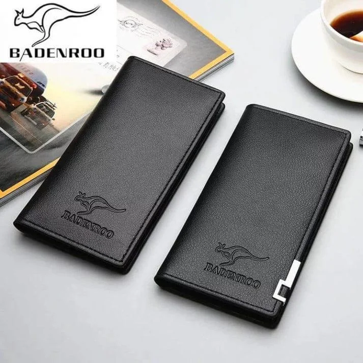 Unisex Vintage Long Fold  Leather Wallet
