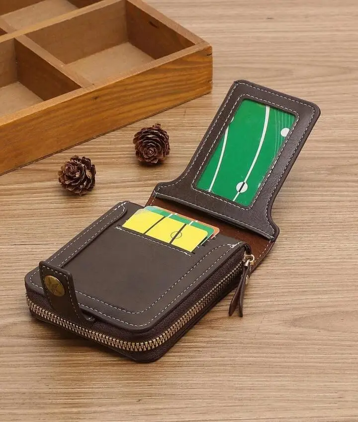 Premium Men's Zipper Bifold Wallet