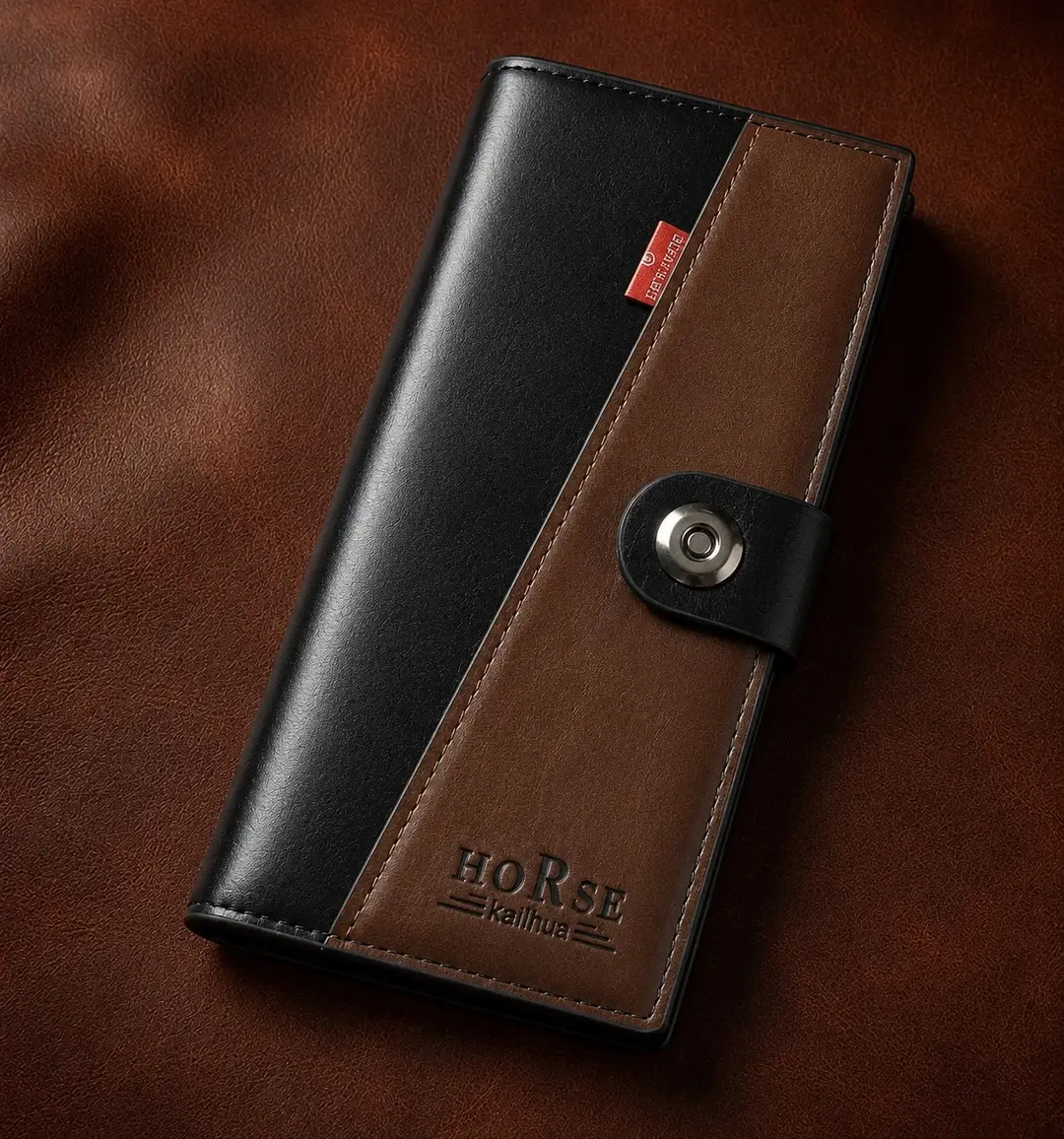 Premium Men's Snap Long Wallet