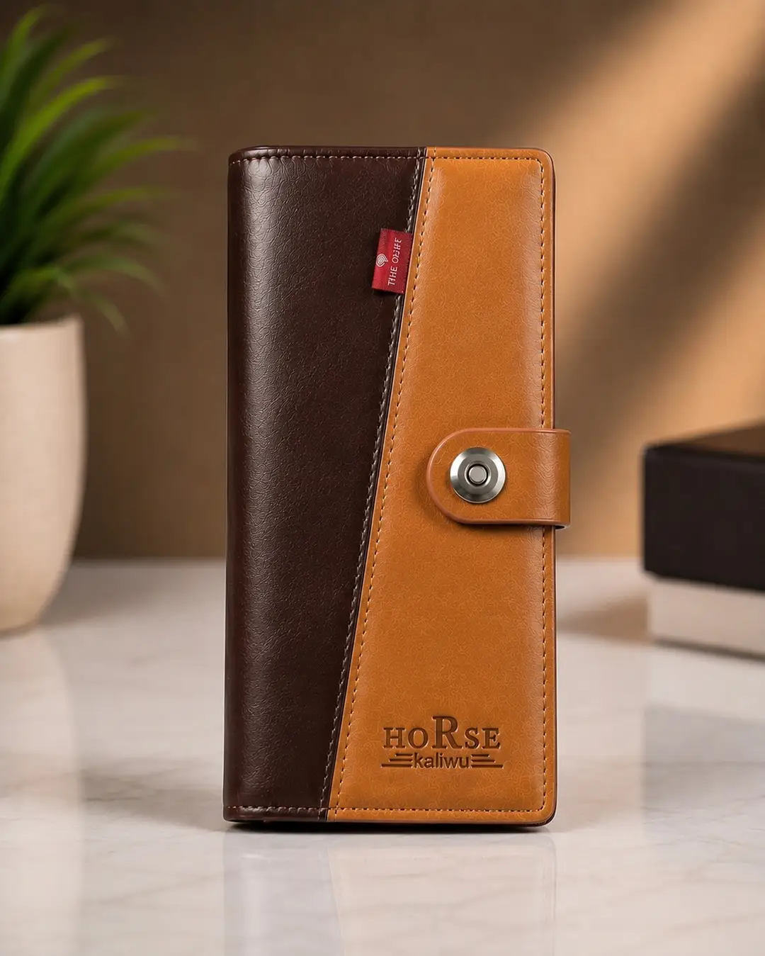 Premium Men's Snap Long Wallet