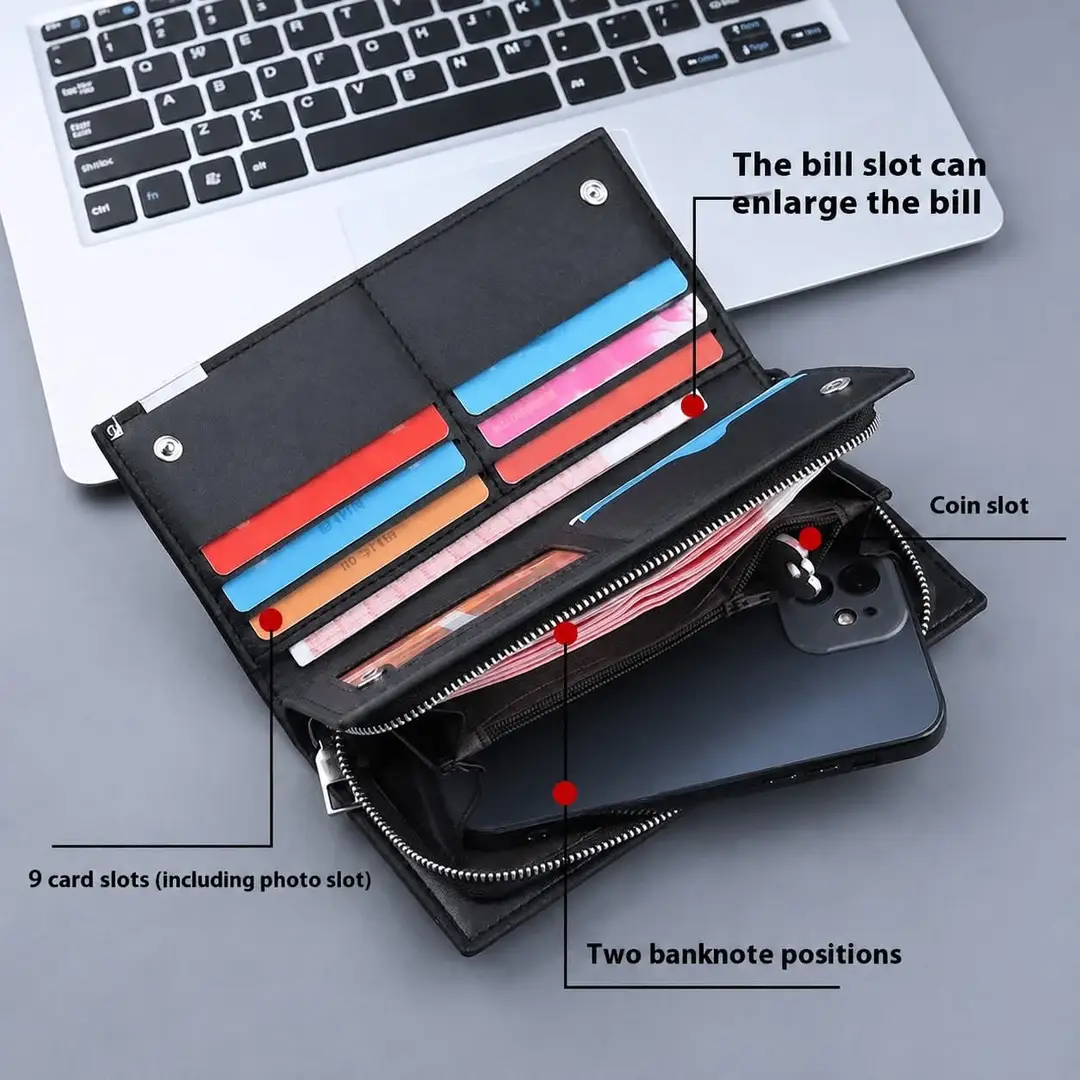 Men's Balebaily Zipper Long Wallet