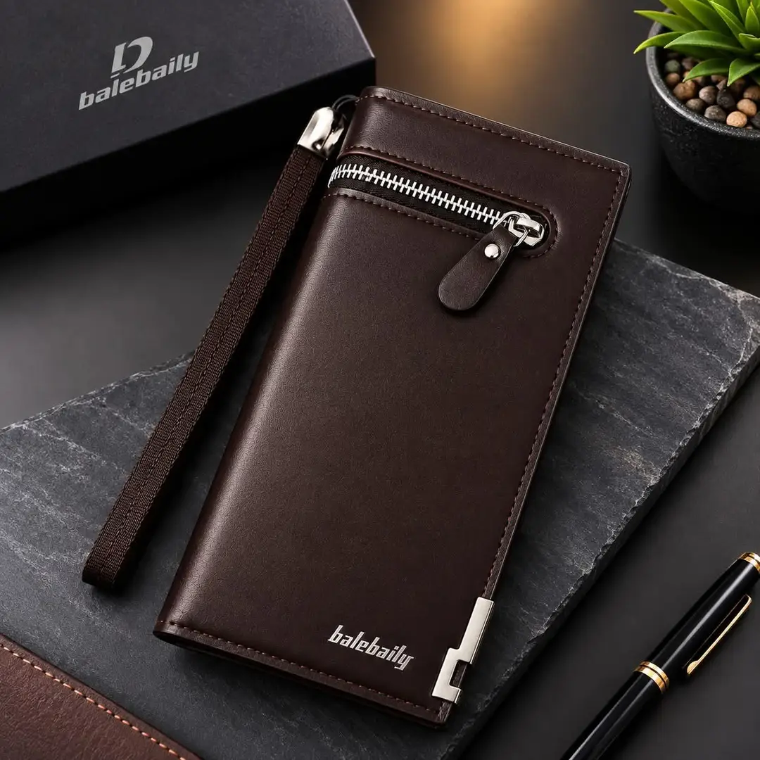 Men's Balebaily Zipper Long Wallet