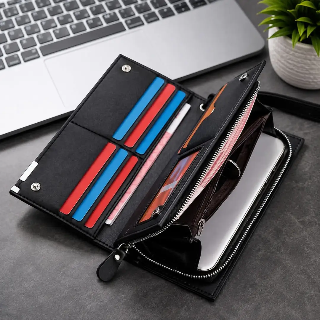 Men's Balebaily Zipper Long Wallet
