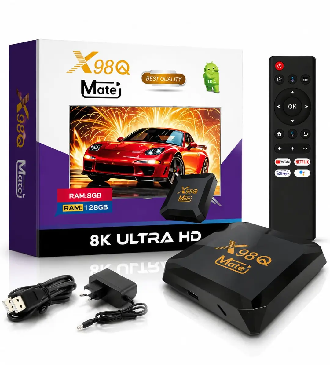 X98Q Android Box Smart TV BOX 8K Resolution HD