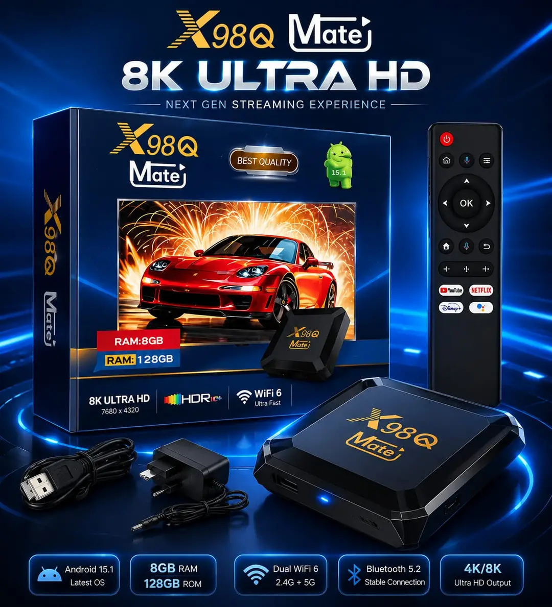 X98Q Android Box Smart TV BOX 8K Resolution HD
