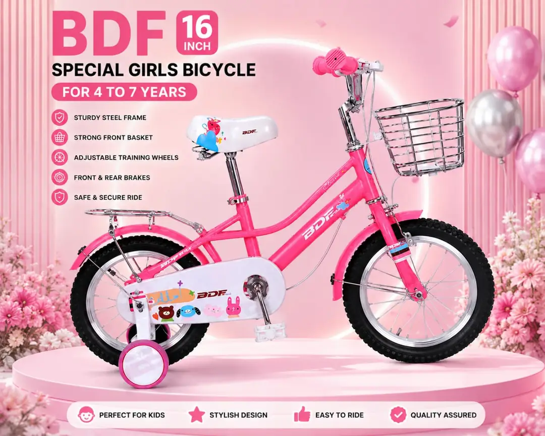Fancy 16 Size Pink Durable Cycle for 4 to 8 Years Old Girl