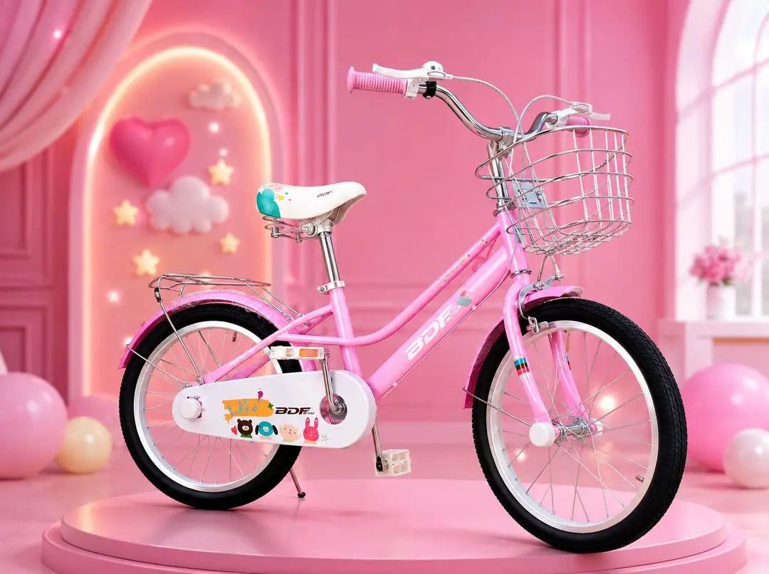 Durable 20" Light Pink Bicycle for Girls Aged 7 to 12 Years