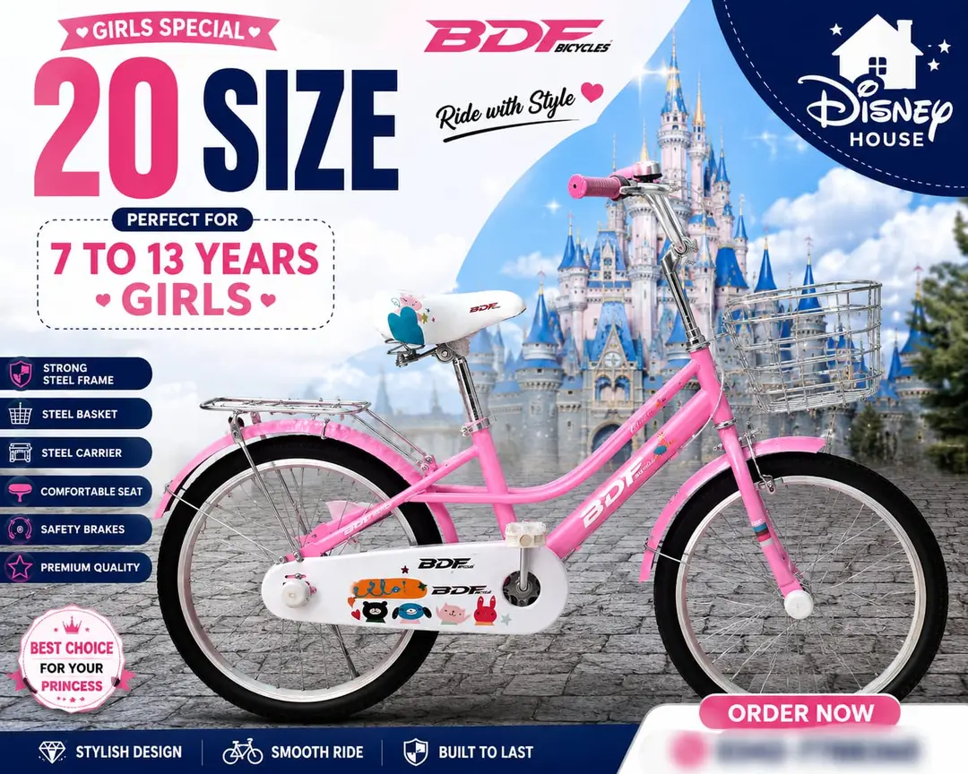 Best 20Size Pink Girlish Bike |Sturdy Frame 7-12 Year Cycle