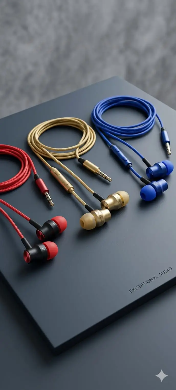 Clear Voice Wired Earphones Black