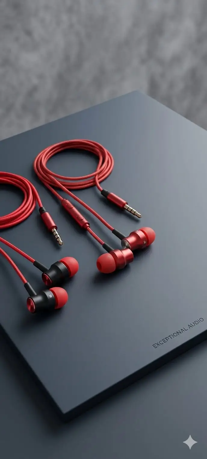 High Quality Handfree Clear Voice Wired Earphones Black