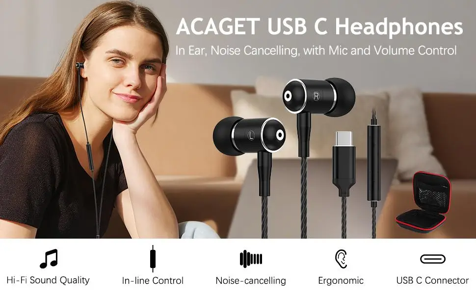 Clear Voice Wired Earphones Black