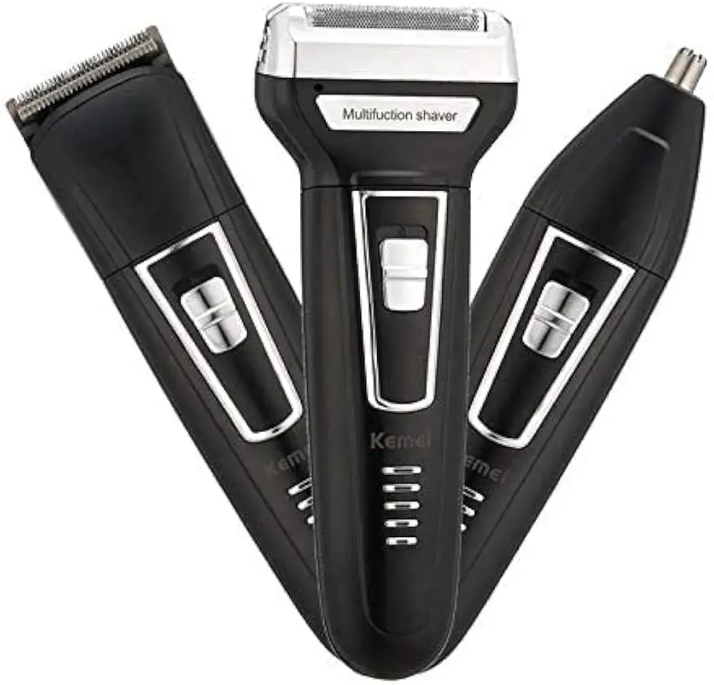 Foil Blade Unisex Hair Trimmer Kemei 6558 3 In 1 Trimmer Men