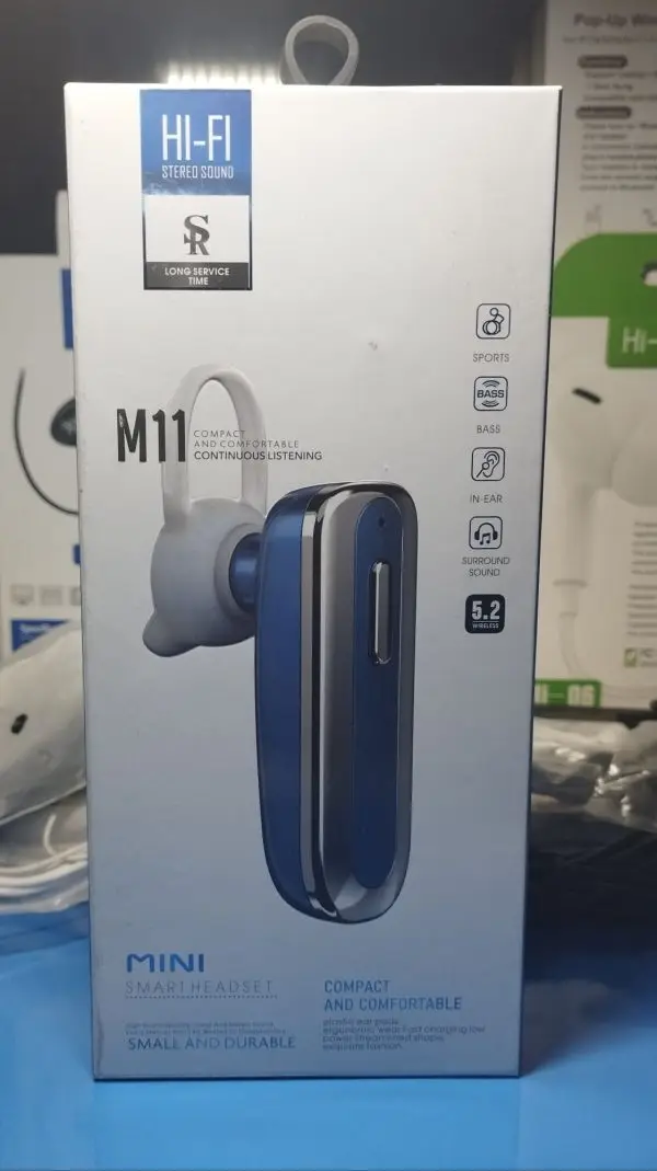 M11 Black Long-Lasting Battery With Fast Charge Airpods