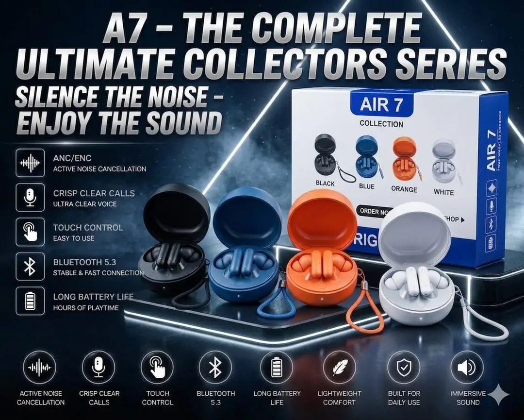 AIR 7 ORIGINAL Long-Lasting Battery With Fast Charge Earbuds
