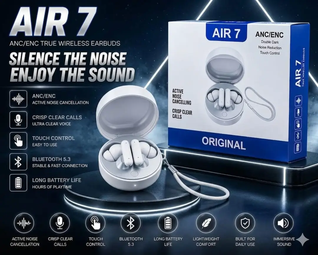 AIR 7 ORIGINAL Long-Lasting Battery With Fast Charge Earbuds
