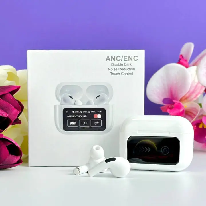 A9 white Long-Lasting Battery With Fast Charge 123 Earbuds