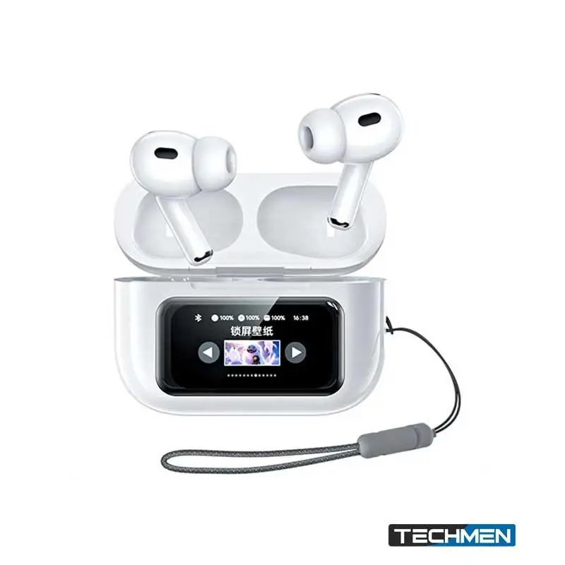 A9 white Long-Lasting Battery With Fast Charge 123 Earbuds