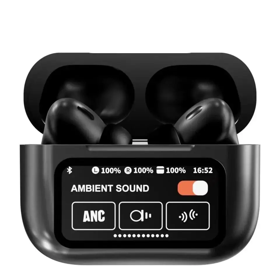 A9 black Long-Lasting Battery With Fast Charge 123 Earbuds