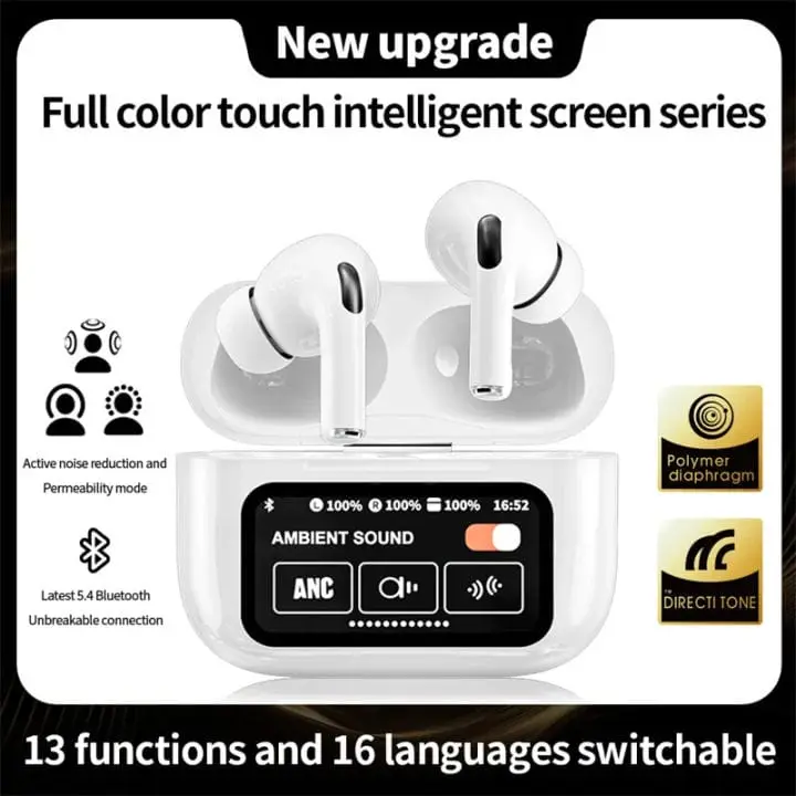 A9 White Long-Lasting Battery With Fast Charge 123 Earbuds