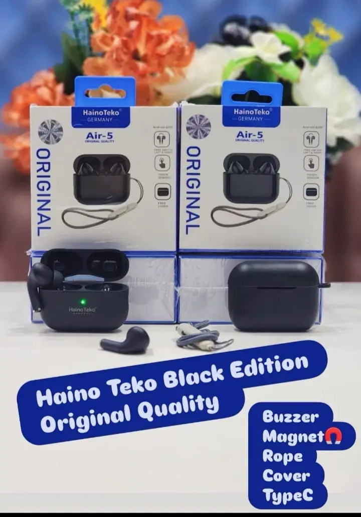 2 Pcs Haino Teko Air-5 Black Edition Wireless Buds