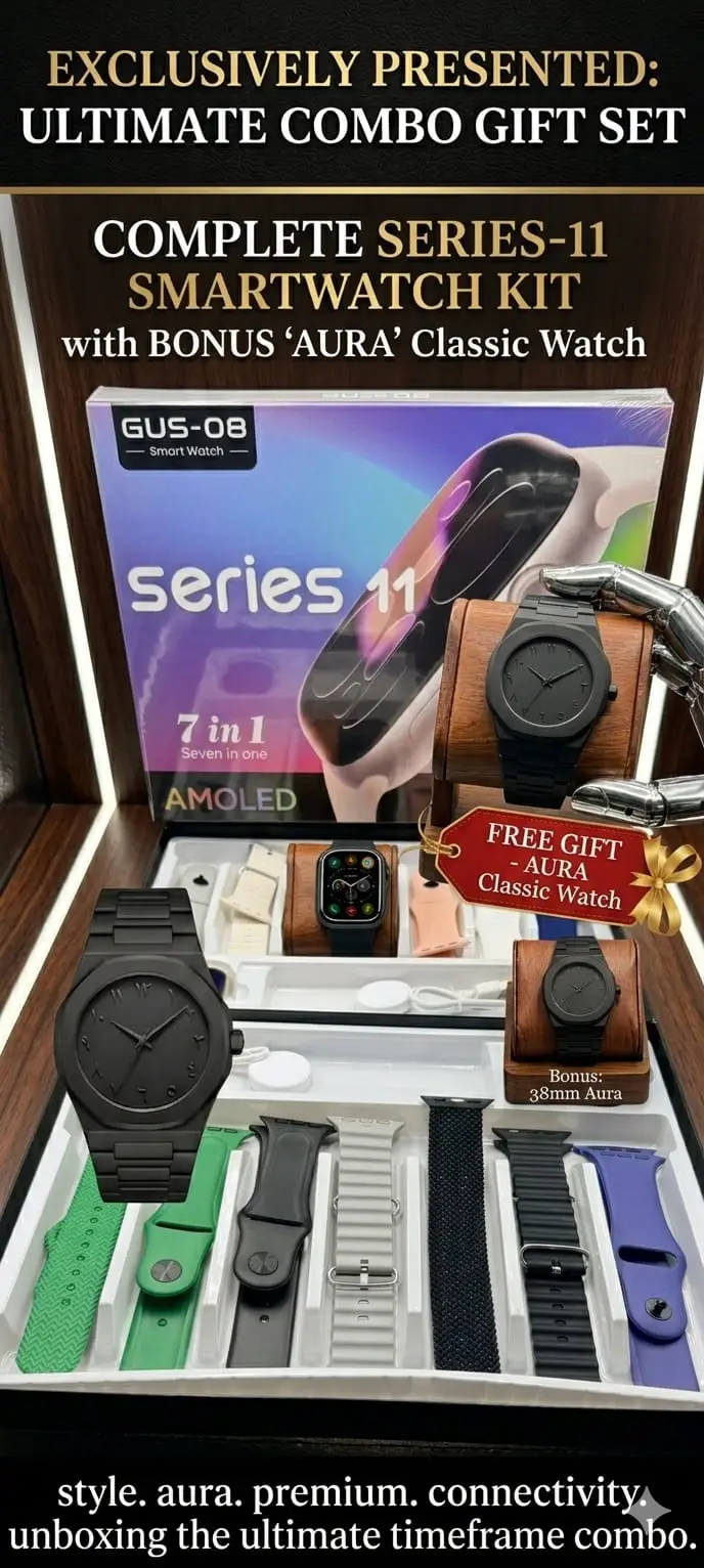 LATEST Smart Watch Android Device Black Colour multi straps