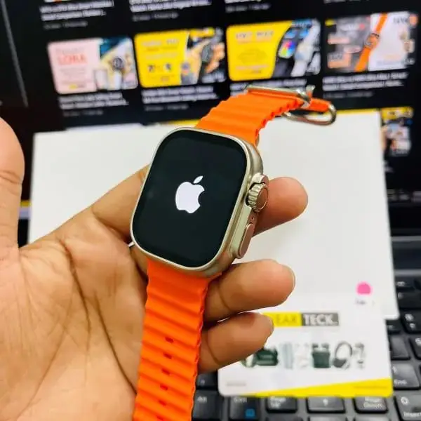 Premium Ultra 49mm Smartwatch Orange Ocean Band Wireless