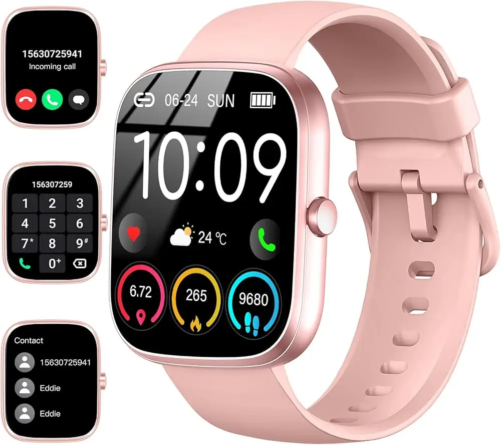 Pack of 2 PCs Crown S700 Smart Watch With 7 Straps Gift
