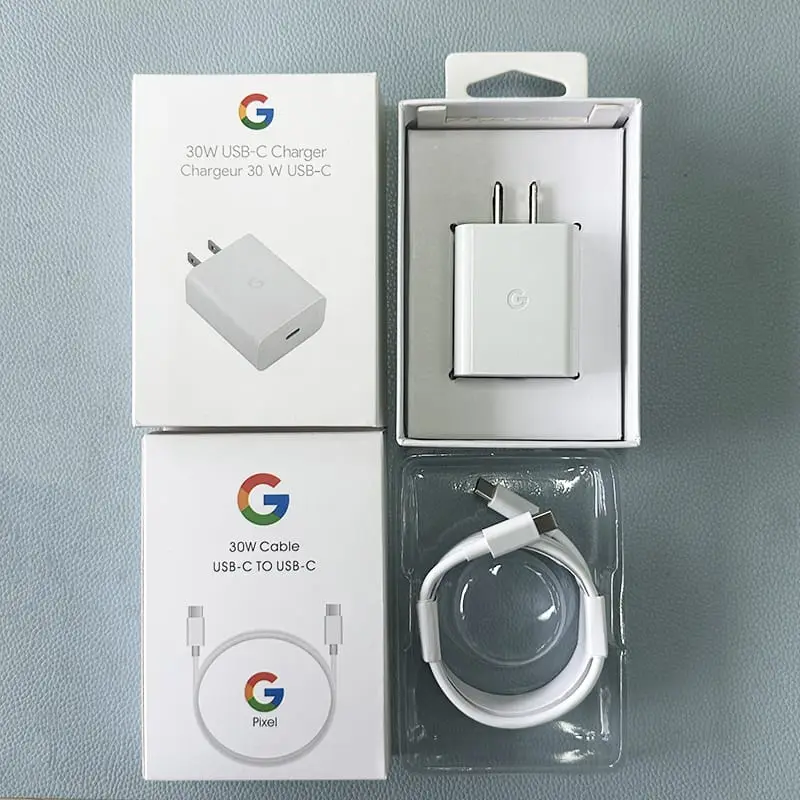 Charger 30 W Google Pixel charger fast charging , cable