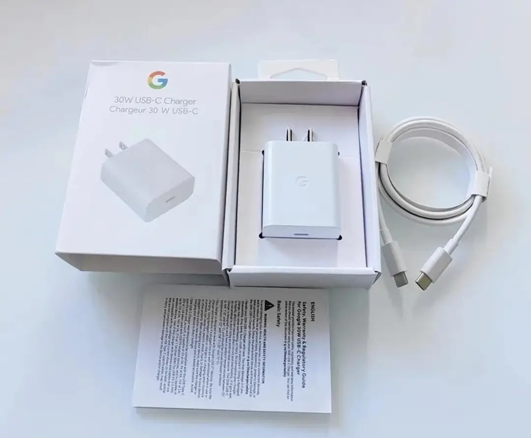 Charger 30 W Google Pixel charger fast charging , cable