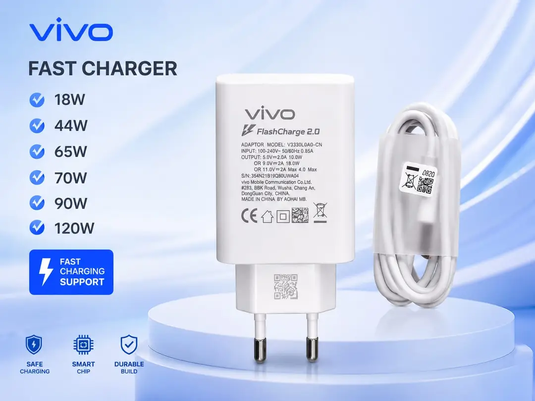 3 in 1 Power Adapter 120 W Charger Vivo Pack Of Pack Of 1