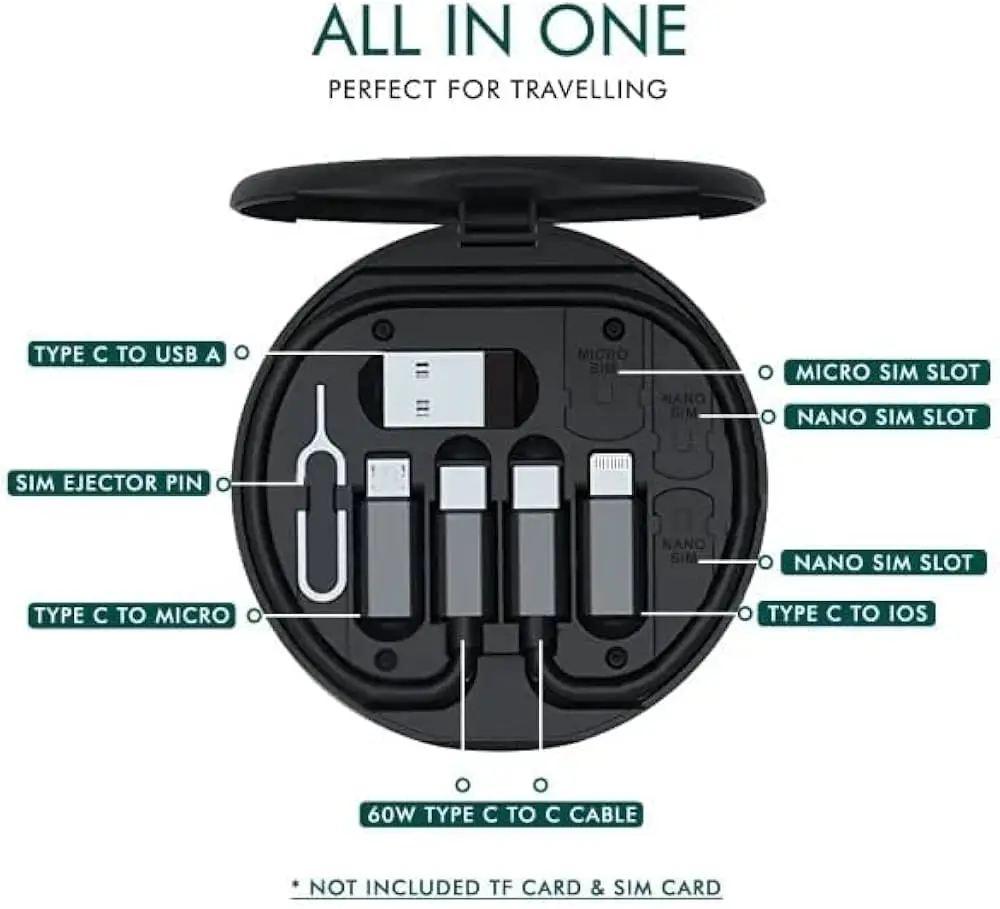 3 in 1 Charging Cable Cable Set 7 in 1 Fast Charging Kit