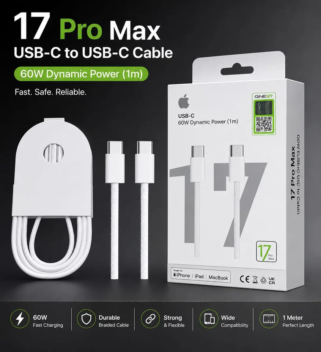 Cable 3 in 1 17 Pro Max C to C Cable Fast Charging cable