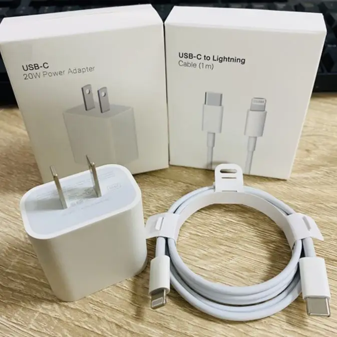 Wholesale 20W iPhone Fast Charger 3 in 1 Pack With C Cable