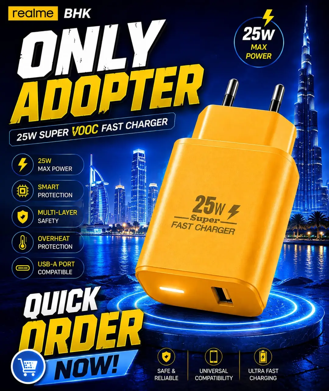 Realme Super VOOC 25W Fast Charger Adapter Only