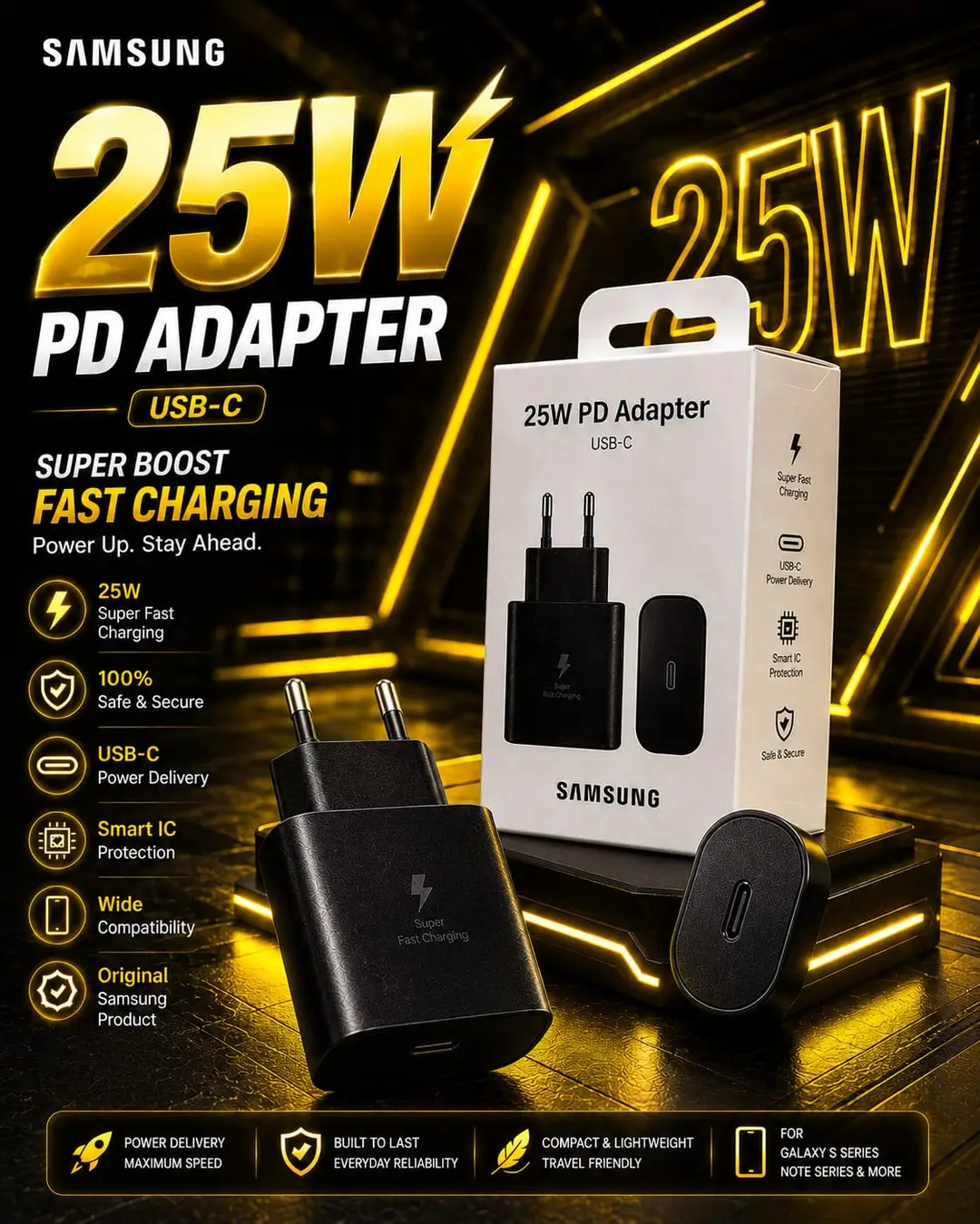 Samsung 25W USB-C Ultra Fast Booster Charging