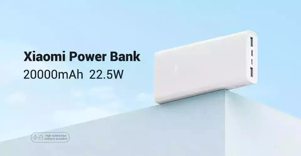 Mi 20000 mAh Power Bank Portable, Travel, Two Usb Port