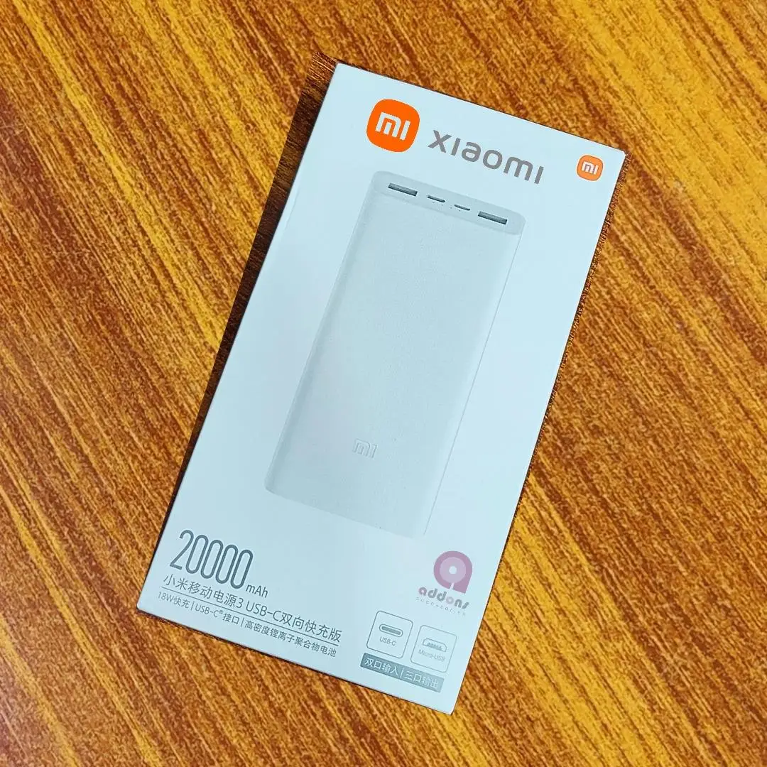 Mi 20000 mAh Power Bank Portable, Travel, Two Usb Port