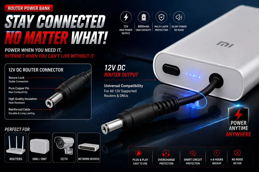 Mi Router Power Bank20000 mAh Fast Travel, Two Usb Port