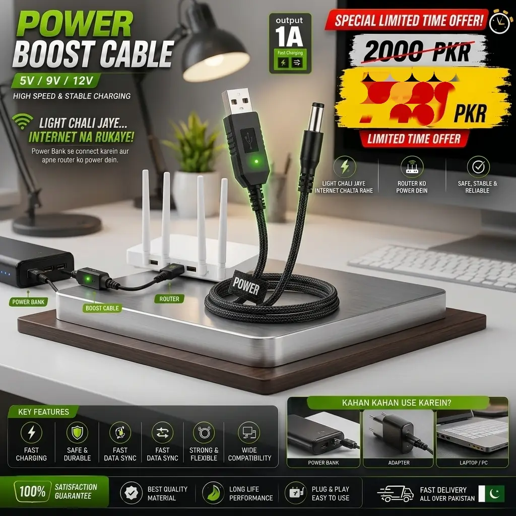 Router Power Bank CABLE Fast Travel, Router Cable PIN