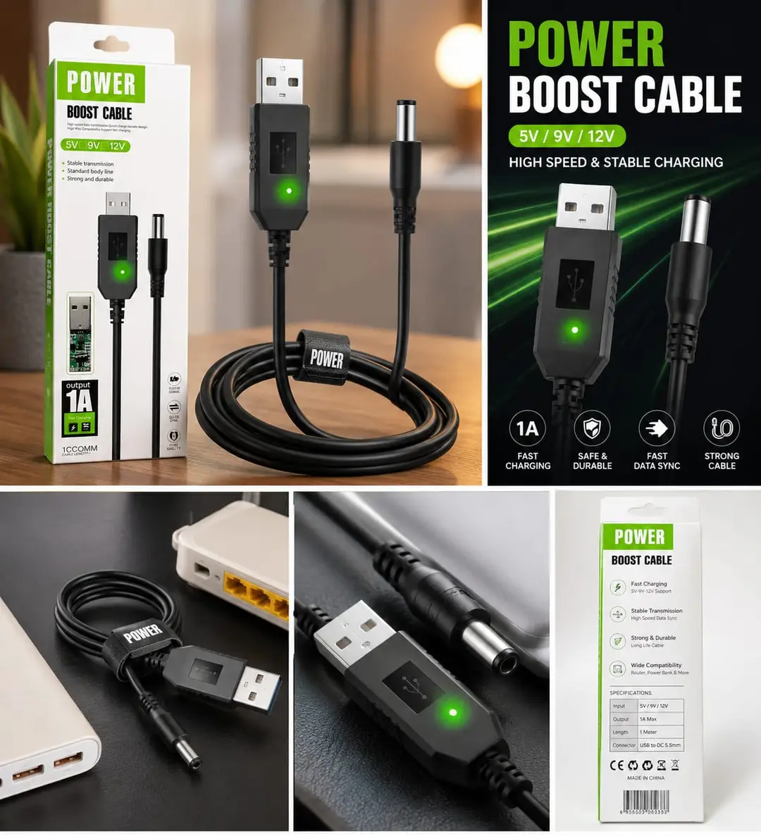 Router Power Bank CABLE Fast Travel, Router Cable PIN