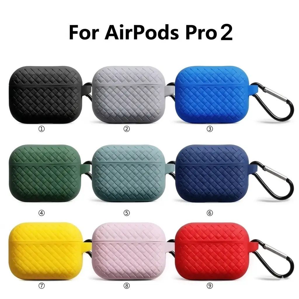 Soft TPU Style Case For AirPods Pro 2 With Clip