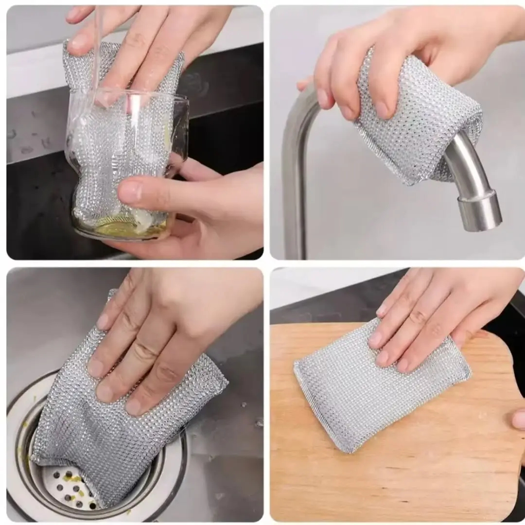 Pack of 4 New Silver Sponge