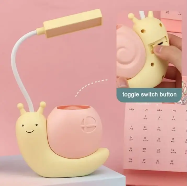 Adjustable Foldable Cartoon Snail LED Desk Lamp
