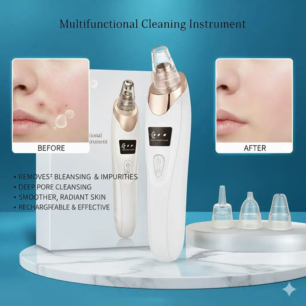 Rechargeable Blackhead Remover with Detachable Head