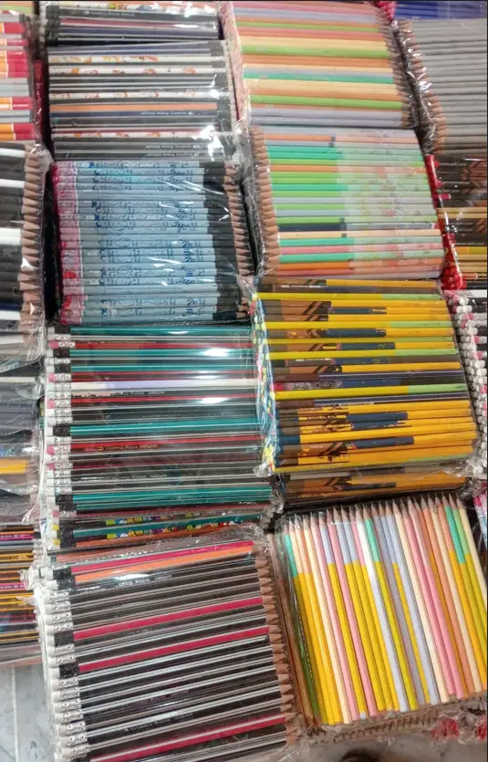 Premium HB Pencils 144 Pack with Rubber Head Eraser Top