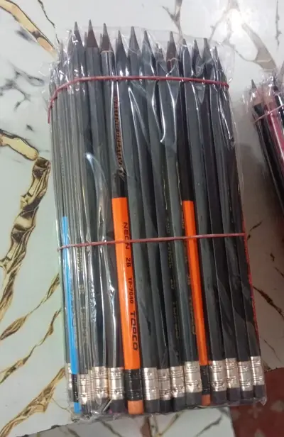 Premium HB Pencils 144 Pack with Rubber Head Eraser Top