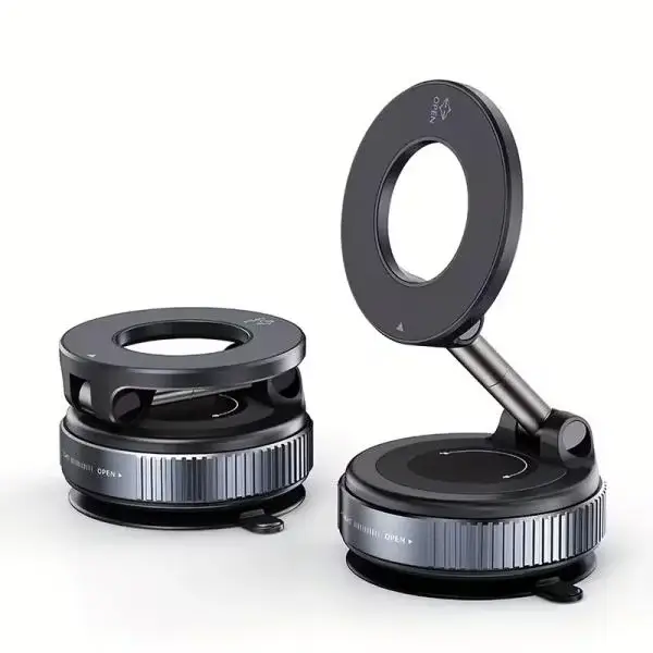 Magnetic 360° Car Phone Holder with Strong Suction Base