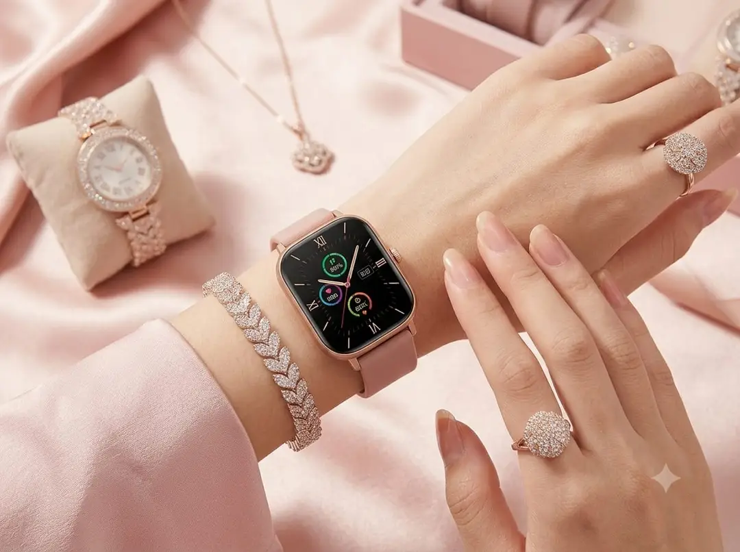 K53 Plus 5-in-1  Smartwatch & Jewelry Gift Box Set for Women