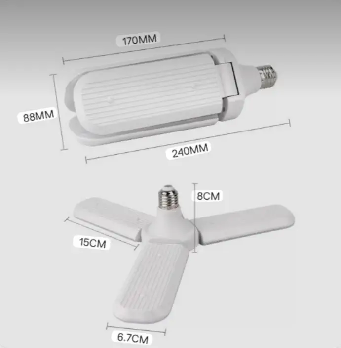 Foldable LED BULB.COOL WHITE 45 W